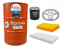 Cambio De Aceite Total 10w40 + Kit Filtros Toyota Etios 1.5