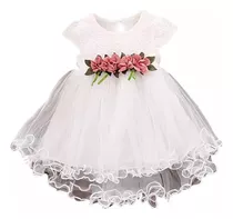 Vestido Para Niña Cumpleaños Fiesta Bautizo Casual 