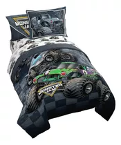 Ropa De Cama De 7 Piezas Tamaño Matrimonial De Monster Jam