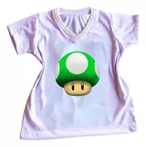 Camiseta Camisa Personalizada Infantil Do Super Mario Mod03