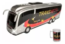 Miniaturas Ônibus Transnetti   Som Bluetooth E Luzes