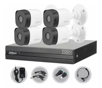 Kit Seguridad Dahua Cctv Dvr 4ch  + 4 Camara Infrar + Balun