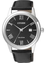 Reloj Citizen Hombre Aw1231-07e Eco-drive /jordy Color De La Correa Negro Color Del Bisel Plateado