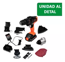 Taladro Inalámbrico Black+decker 20v 6cabeza Intercambiables