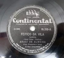 Disco 78 Rpm Araci De Almeida - Feitiço Da Vila / Ultimo Des