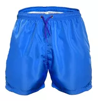 Short De Baño Liso Maya Secado Rapido Suspensor + Bolsillos