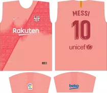  Vetor Camisa Do Barcelona Rosa- 2018-19 
