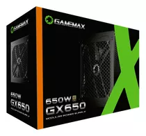 Gamemax Fonte Gx650 650w Cor Preto 80 Plus Gold Full Modular Pfc Ativo 110v/220v