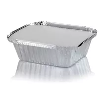 Envase / Bandeja  De Aluminio C-10 L Con Tapa X 100unid 