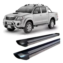 Estribo Hilux 2005 A 2015 Chapa Personalizado Preto Bril C/d