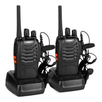 Walkie Talkie Radio Pack 2 Unid Portatil Transmisor Receptor Color Negro