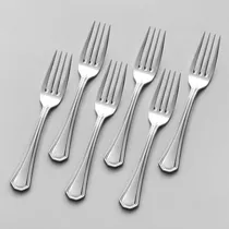 Set X 6 Tenedor De Mesa Volf Linea Carat Acero Inoxidable 