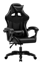 Silla De Escritorio Imback Ibk-g0001 Gamer Ergonómica  Negra Con Tapizado De Cuero Sintético