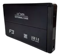 Case Para Hd Sata 2.5 Externo Usb 3.0 Preto F3 Cs-u3