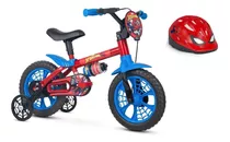 Bicicleta Aro 12 Spider Man Nathor +capacete Infantil Nathor
