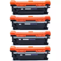Kit 4 Toner Compativel 504a Ce250a Ce251a Ce252a Ce253a Para Uso Color Laserjet Cp3525 Cm3530 Importado 100% Novo