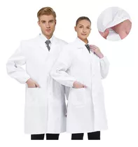 Delantal Clínico Médico Largo Unisex Laboratorio 100%algodón