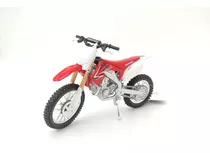 Miniatura De Moto 1:18 Cross Maisto Coleção Ferro Cor Honda Crf450r Vermelho