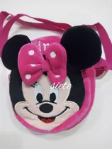 Bolsito Minnie Mouse. Disney. Afelpada. Doble Cierre. 