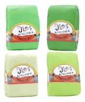 Kit 4 Massas De Biscuit Jl Artesanato 90 Gramas Tons Verde