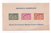 Selo Rep. Dominicana,bloco Camp.mundial Contra A Fome 1963,n