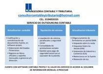 Outsourcing Contable, Manejo De Contabilidades, Impuestos