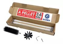 Kit Limpieza Tubo Estufa Pellet 2 Cepillos Con Adaptador