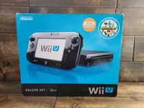 Nintendo Wii U32gb Black Console Deluxe Set W/ Nintendo Land