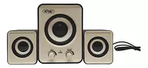 Caixa De Som Bluetooth Subwoofer 2.1 6w Usb P2 Pc Kp-7023 Cor Branco 5v