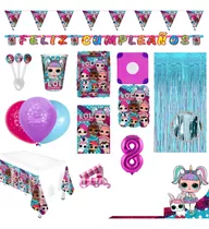 Kit Infantil Decoración Fiesta - Lol Surprise X36 Invitados