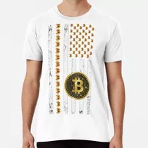 Remera American Flag Bitcoin - Btc - Cryptocurrency Algodon 