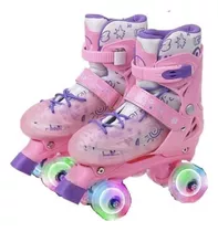 Patins Quad Infantil H/m Regulável Rodinhas Led Menor Preço