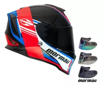 Capacete Moto Mormaii M1 Diversos Gráficos E Cores + Viseira