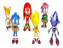 06 Bonecos: Amy Knuckles Metal-super Sonic / Sonic / Tails