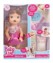 Boneca Baby Alive Hora De Comer Morena + Refil Suco Hasbro