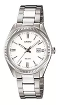 Reloj Para Mujer Casio Ltp_1302d_7a1v Plateado Color Del Fondo Blanco