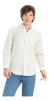 Camisa Hombre Stain Defender Classic Fit Crema Dockers