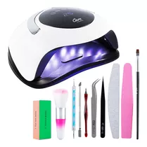 Cabina Para Uñas Uv Led 108w Manicura Profesional Portatil Color Blanco Bq5