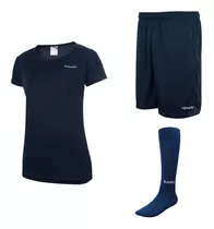 Camiseta Short Medias Mujer Futbol Entrenamiento Conjunto