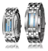 2 Unids Reloj Binario Estilo De Pareja Con Led Impermeable