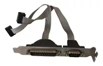 Conector Rabicho Paralelo Db25 + Serial Db9 Macho Pc Antigo 