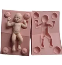 Molde Silicone - Bebê George Bipartido 10cm Biscuit (bl1015)