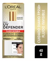 Crema L'oréal París Uv Defender Fluido Invisible Para Todo T