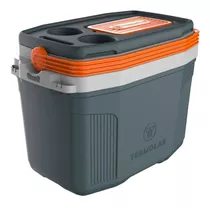 Caixa Térmica Suv 20 Litros Cooler Termolar Cinza E Laranja