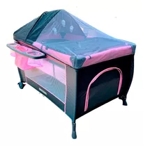 Practicuna Cuna Mega Baby Libra Plus Plegable Sonido Color Rosa