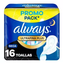 Toallitas Femeninas Always Ultrafina Plus Noche Seca 16 U