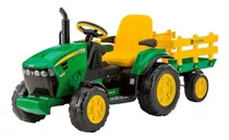 Trator A Bateria Para Crianças Peg Perego John Deere Ground Force  Cor Verde/amarelo 127v