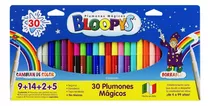 Plumones Mágicos Bloopys 30 Marcadores Cambian De Color Y Se Borran