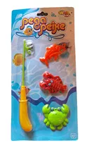 Kit Pega Peixe Brinquedo Infantil Varinha E Peixinhos Pesca