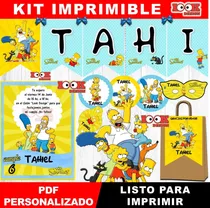 Kit Imprimible Candybar Los Simpson Personalizado Pdf